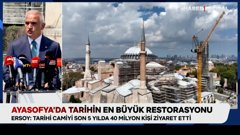 Ayasofya'da Dev Restorasyon! Kubbe Yenileniyor, Ziyaretçi Akını Sürüyor