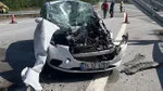 Hurdaya dönen araçtan canlı çıktı!