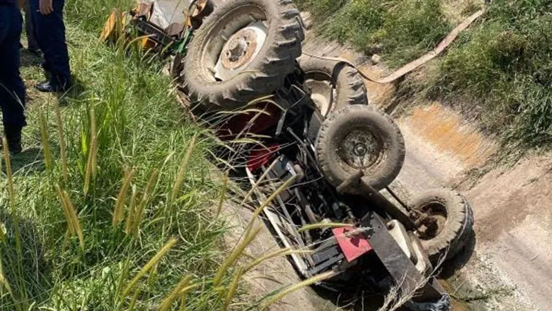 Kayseri'de traktör sulama kanalına devrildi, 1 kişi can verdi