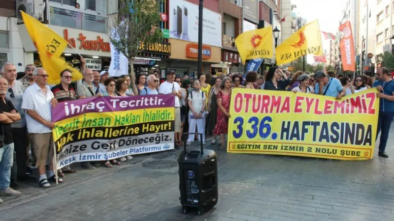 KHK'lıların oturma eylemi 336'ıncı haftasında