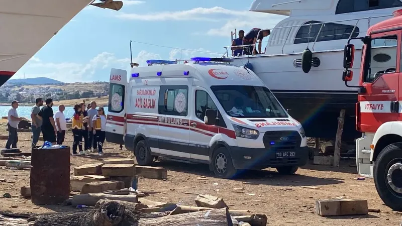Lüks yatın bakım onarımı sırasında feci kaza! 1 yaralı