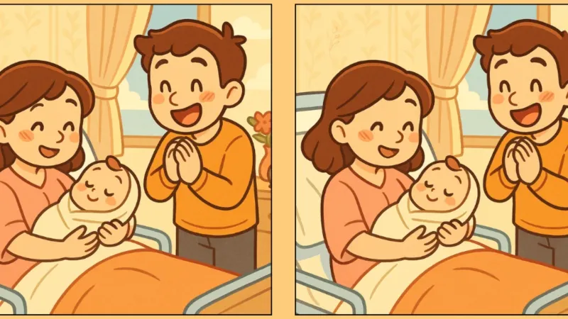 Yeni doğmuş bebeklerine bakan iki çift arasındaki 3 farkı sadece yüksek IQ'su olanlar 12 saniyede buluyor